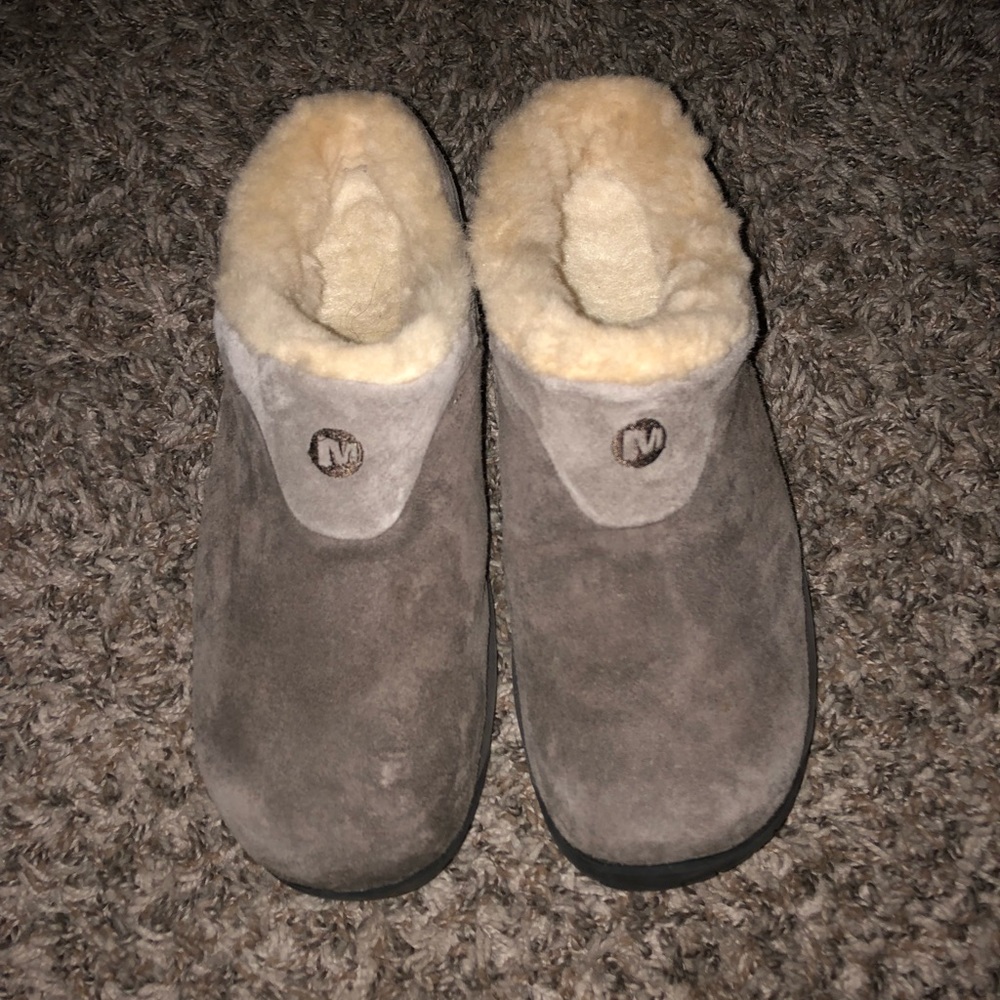 Merrell Brown suede shoes size 8, worn twice.